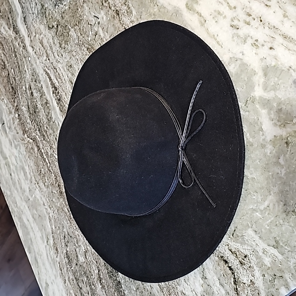 LOFT Black wide brim hat